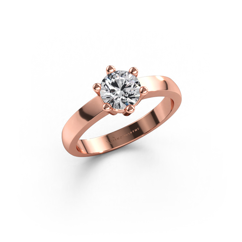 Immagine di Anello di fidanzamento Luna 1 585 oro rosa Diamante 0.70 crt