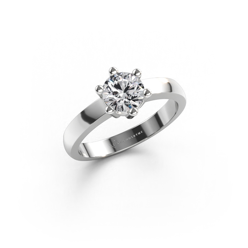 Immagine di Anello di fidanzamento Luna 1 950 platino Diamante 0.70 crt