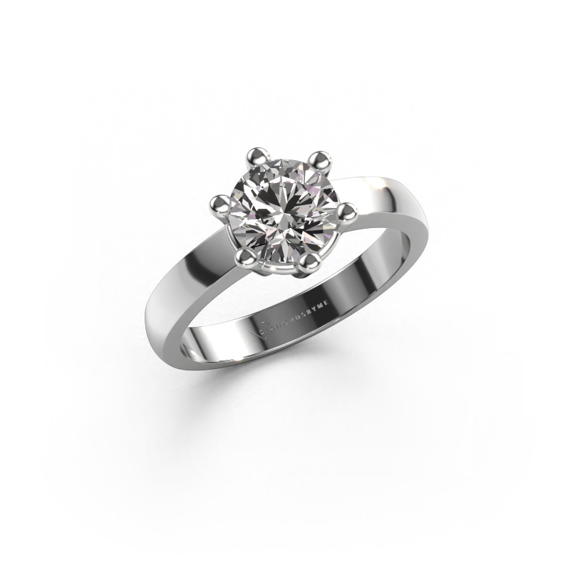 Image of Engagement ring Luna 1 950 platinum Diamond 1.00 crt