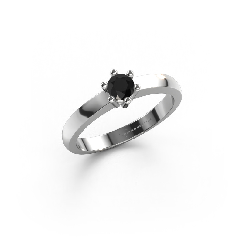 Bild von Verlobungsring Luna 1 950 Platin Schwarz Diamant 0.24 crt
