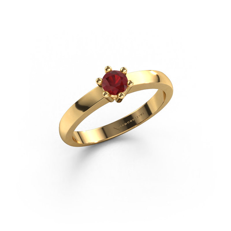 Image of Engagement ring Luna 1 585 gold Ruby 3.7 mm