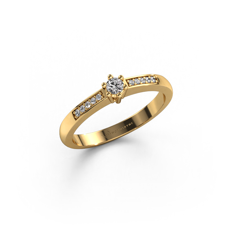 Bild von Verlobungsring Luna 2 585 Gold Diamant 0.104 crt