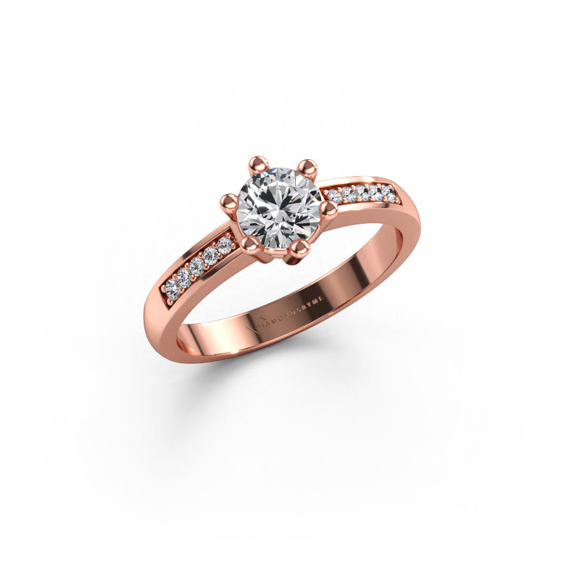 Bild av Förlovningsring Luna 2 585 roséguld Labbodlad diamant 0.787 crt