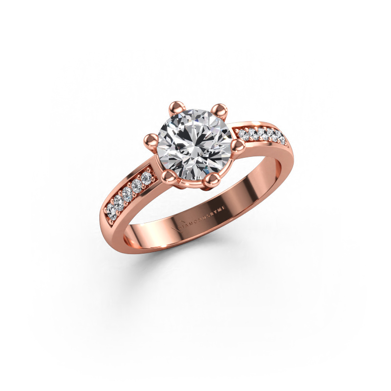 Bild av Förlovningsring Luna 2 585 roséguld Labbodlad diamant 1.125 crt