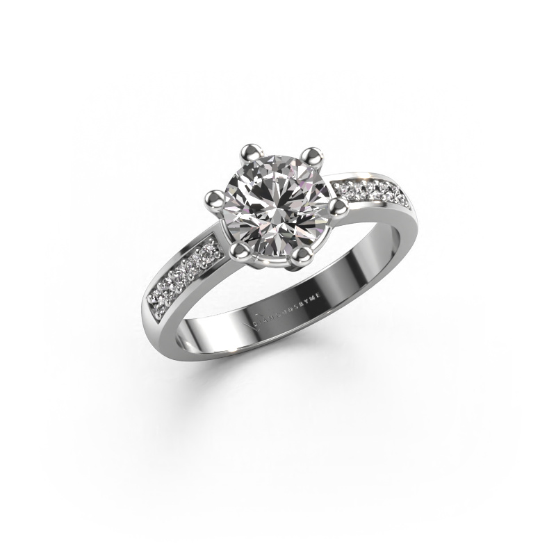 Image of Engagement ring Luna 2 950 platinum Diamond 1.125 crt
