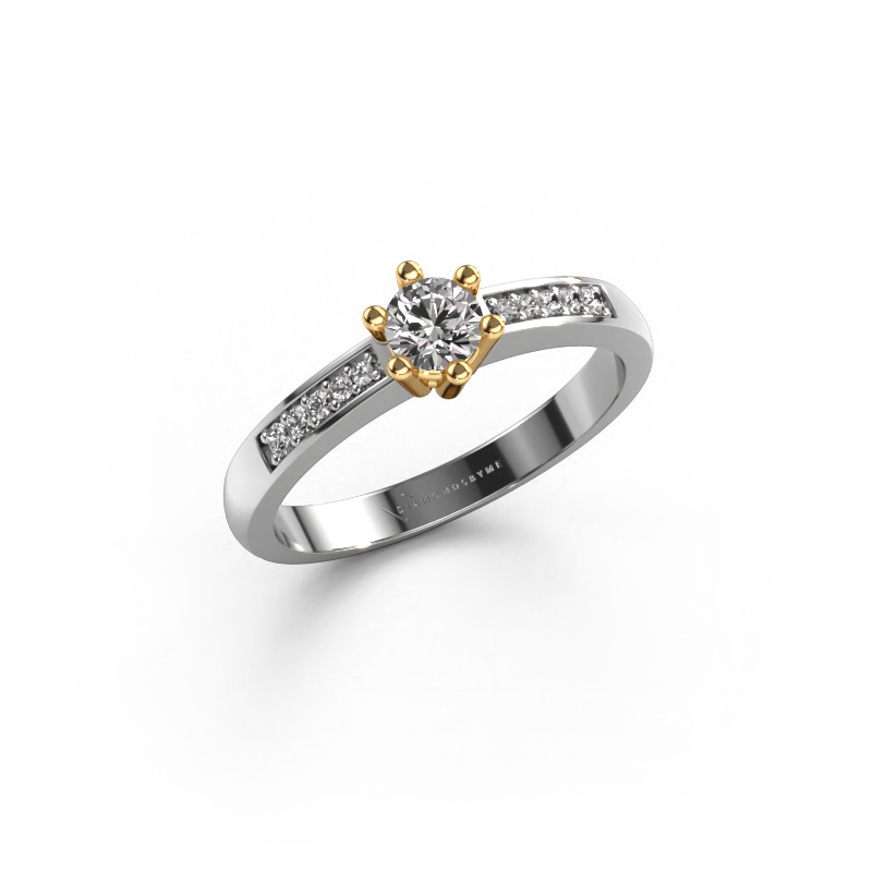 Image of Engagement ring Luna 2 585 white gold Diamond 0.312 crt
