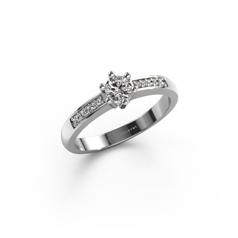 Image of Engagement ring Luna 2 950 platinum Diamond 0.362 crt