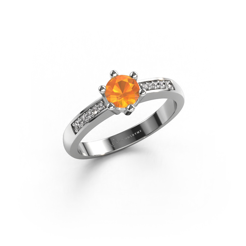 Bild von Verlobungsring Luna 2 950 Platin Citrin 5 mm