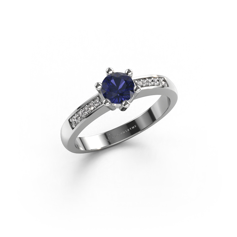 Image of Engagement ring Luna 2 950 platinum Sapphire 5 mm