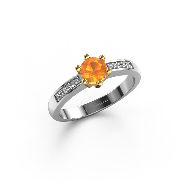 Bild von Verlobungsring Luna 2 585 Weißgold Citrin 5 mm