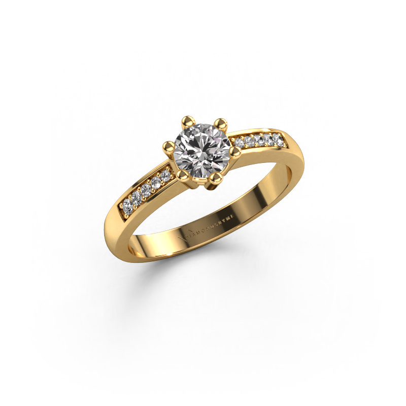 Image of Engagement ring Luna 2 585 gold Zirconia 5 mm