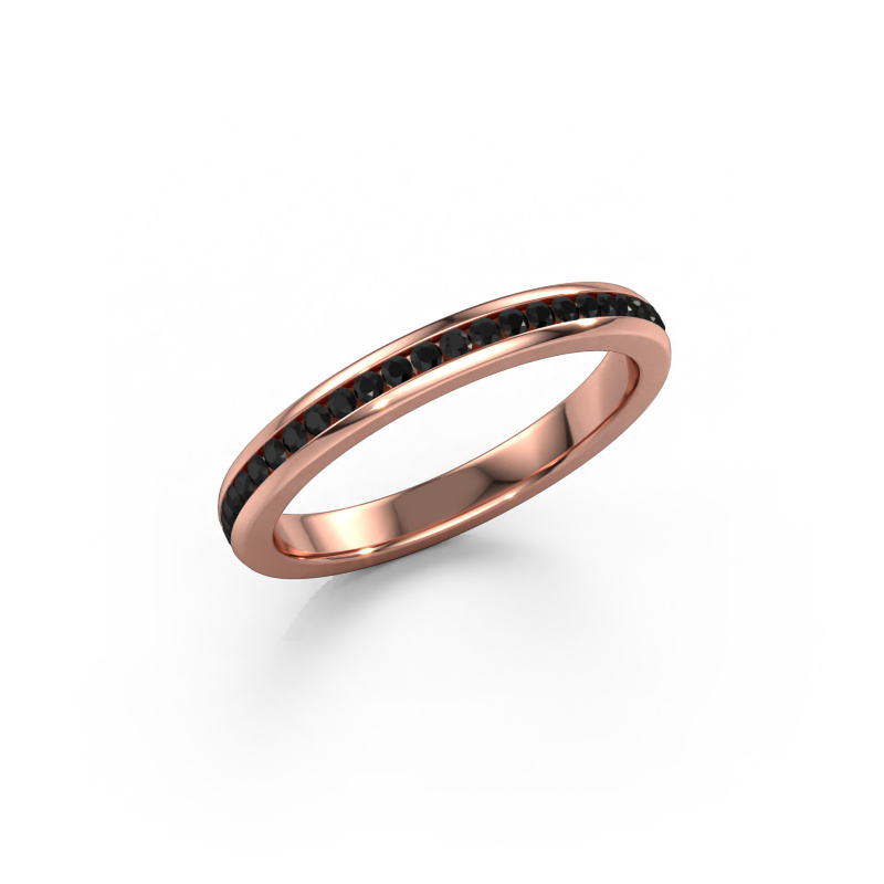 Image of Stackable ring Lura 1 585 rose gold Black diamond 0.588 crt