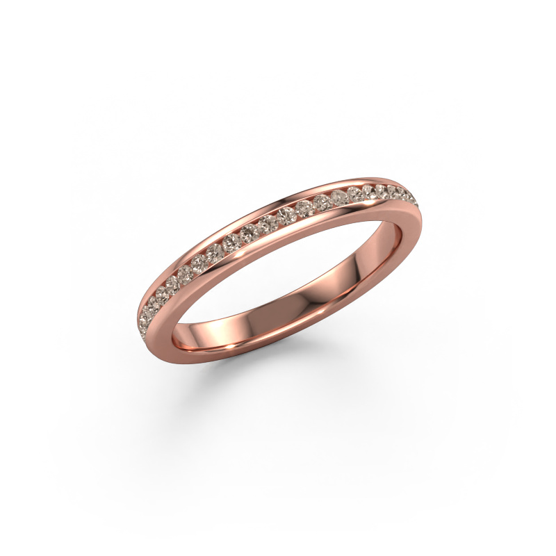 Image de Bague superposable Lura 1 585 or rose Diamant brun 0.49 crt