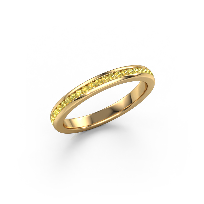 Image of Stackable ring Lura 1 585 gold Yellow sapphire 1.3 mm