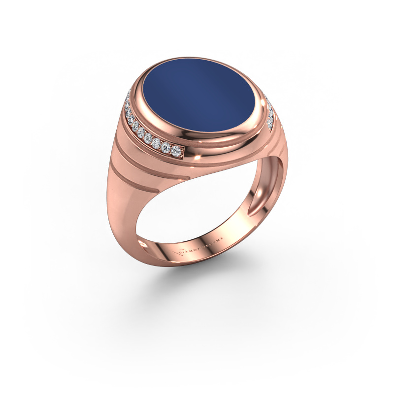 Bild von Siegelring Luuk 585 Roségold Lapislazuli 15x12 mm