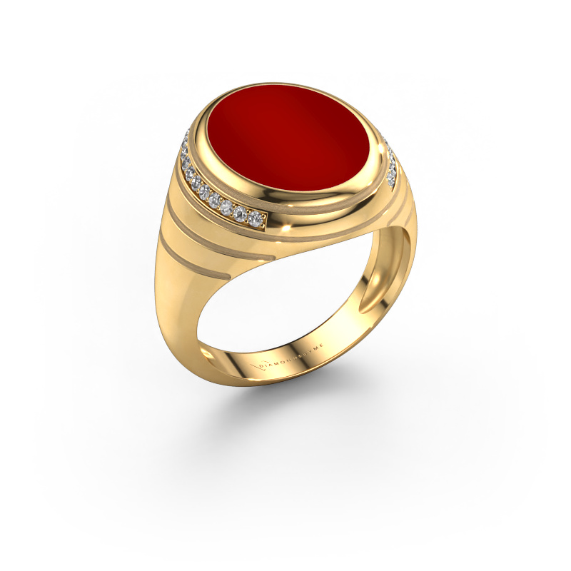 Bild von Siegelring Luuk 585 Gold Karneol 15x12 mm