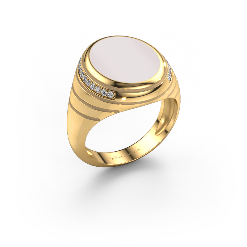 Image of Signet ring Luuk 585 gold Red sardonyx 15x12 mm