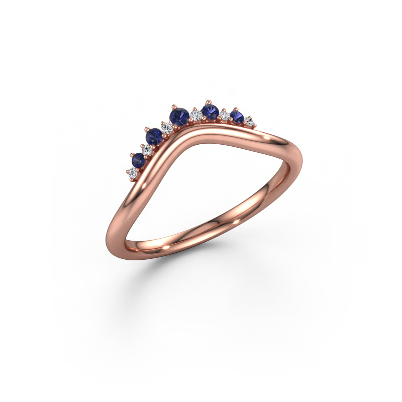 Image of Stackable ring Lyla A 585 rose gold Sapphire 1.8 mm