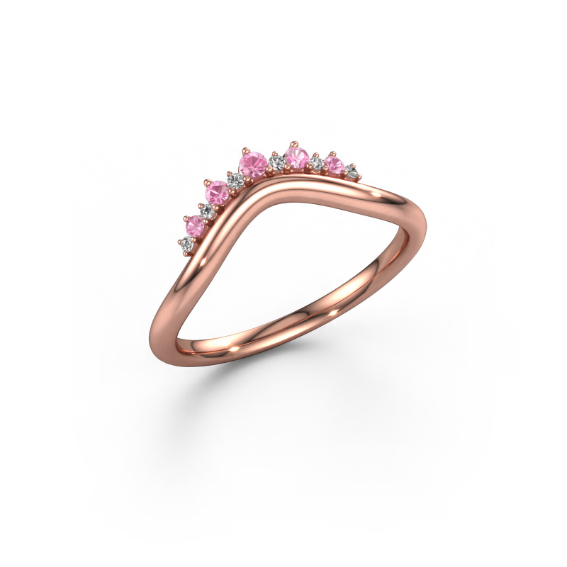 Bild von Vorsteckring Lyla A 585 Roségold Pink Saphir 1.8 mm