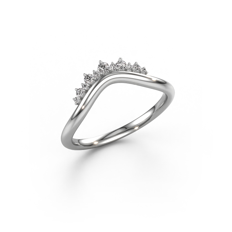 Image of Stackable ring Lyla A 585 white gold Diamond 0.118 crt