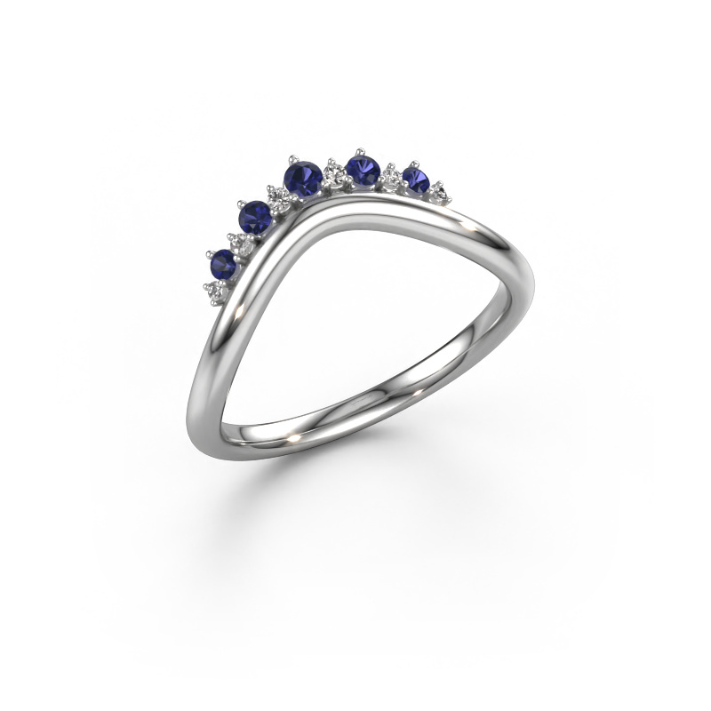 Image of Stackable ring Lyla B 585 white gold Sapphire 2 mm