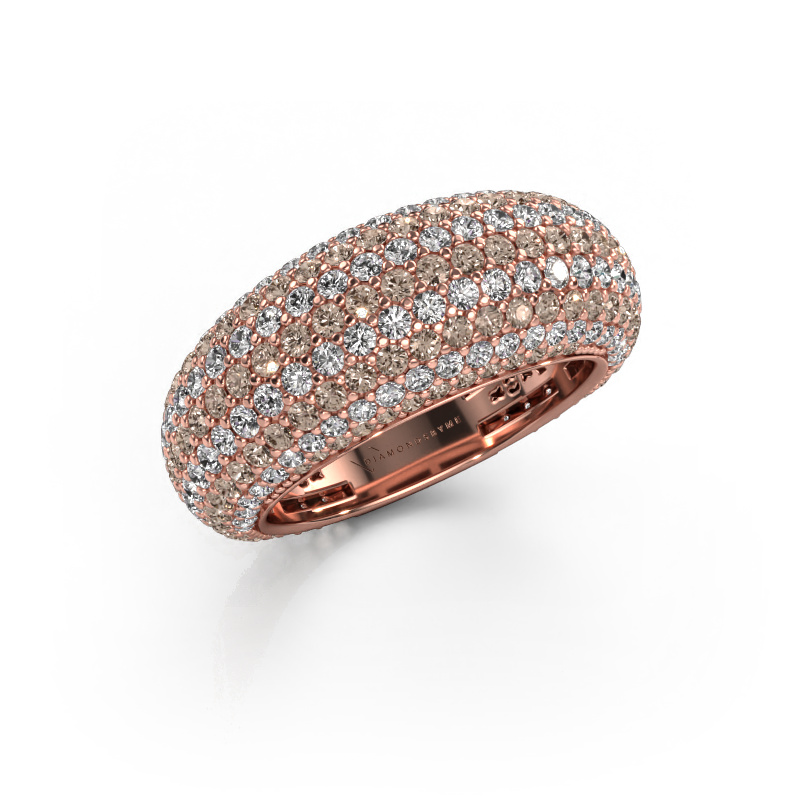 Image of Ring Lyndia 585 rose gold Brown diamond 2.769 crt