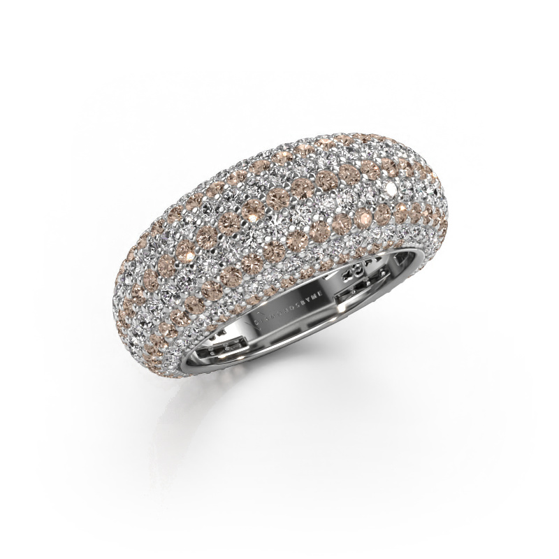 Image de Bague Lyndia 585 or blanc Diamant brun 2.769 crt