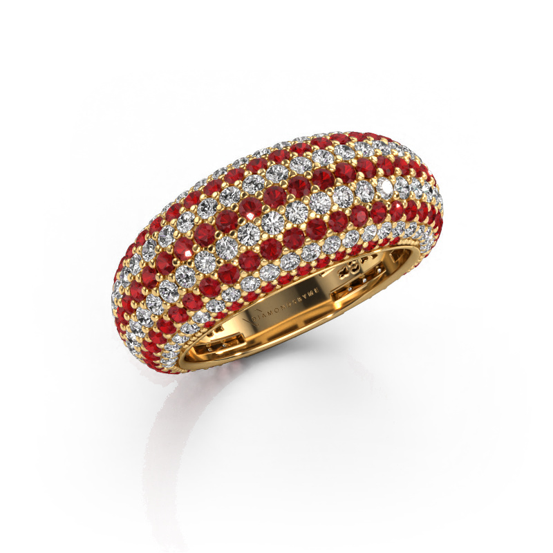 Image of Ring Lyndia 585 gold Ruby 0.8 mm
