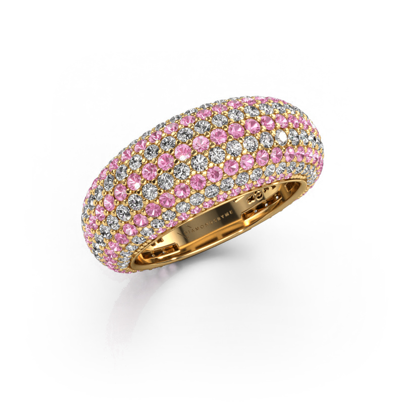 Image of Ring Lyndia 585 gold Pink sapphire 0.8 mm