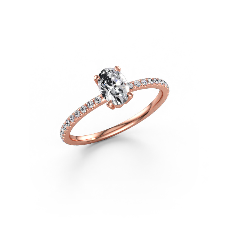 Immagine di Anello di fidanzamento Lynelle 2 585 oro rosa Diamante lab grown 0.825 crt