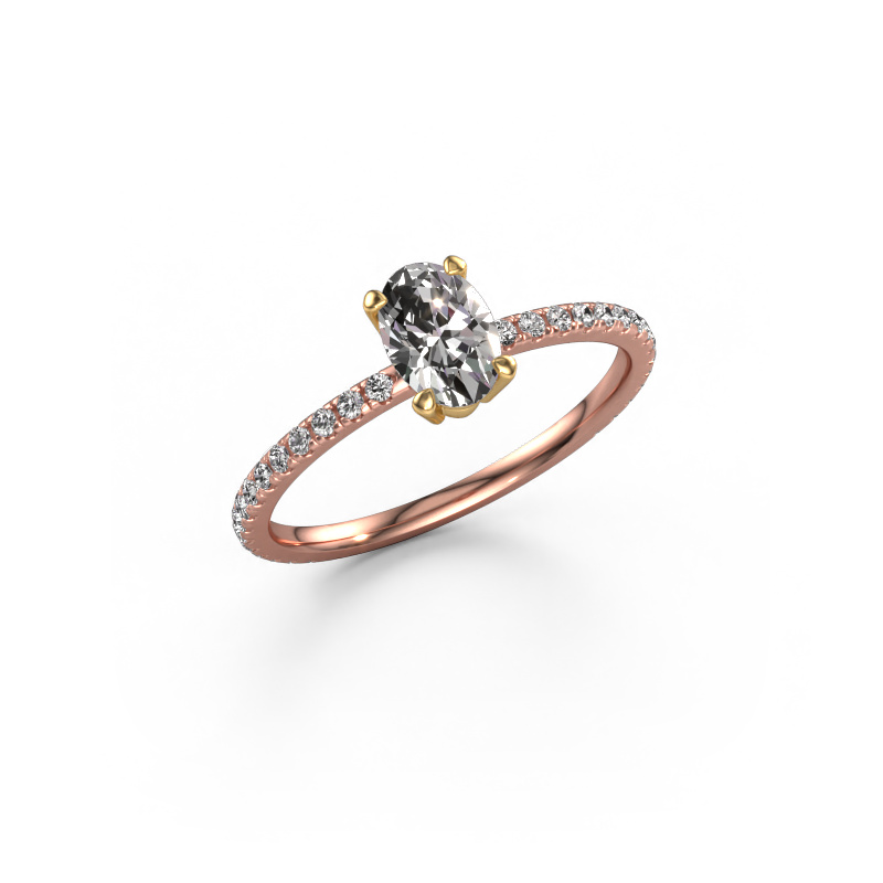 Image of Engagement ring Lynelle 2 585 rose gold Diamond 0.825 crt