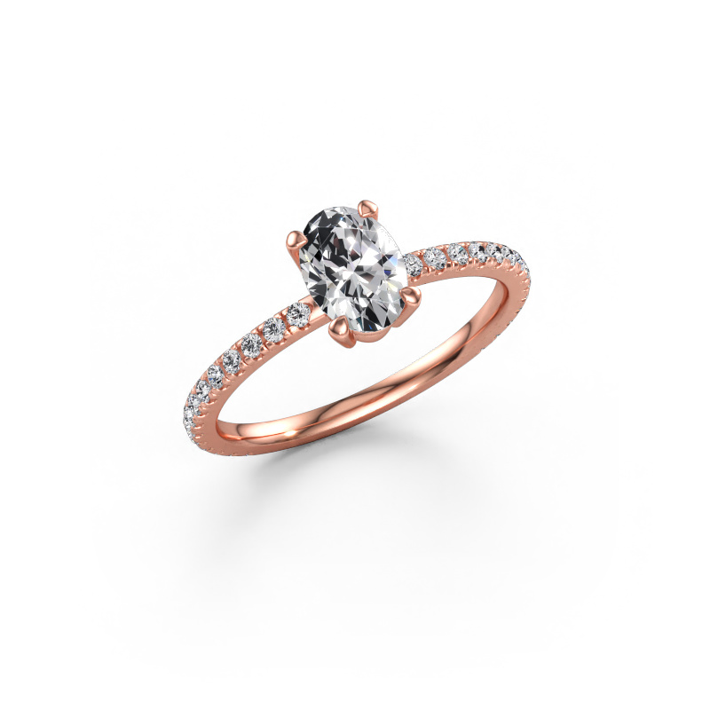 Immagine di Anello di fidanzamento Lynelle 2 585 oro rosa Diamante 0.98 crt