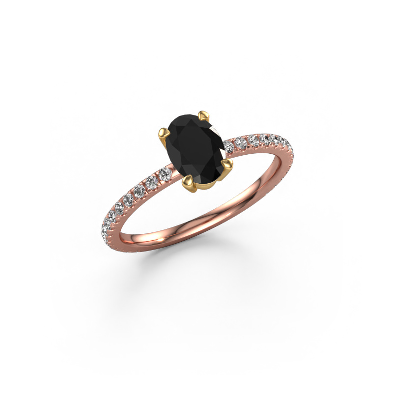 Bild von Verlobungsring Lynelle 2 585 Roségold Schwarz Diamant 1.33 crt