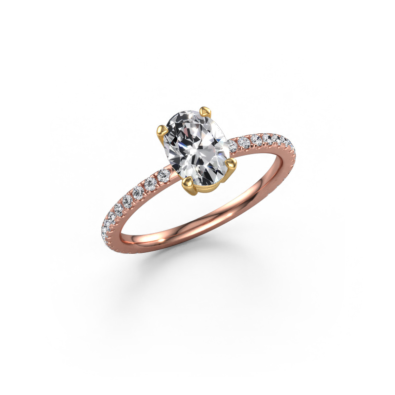 Image de Bague de fiançailles Lynelle 2 585 or rose Diamant 1.08 crt