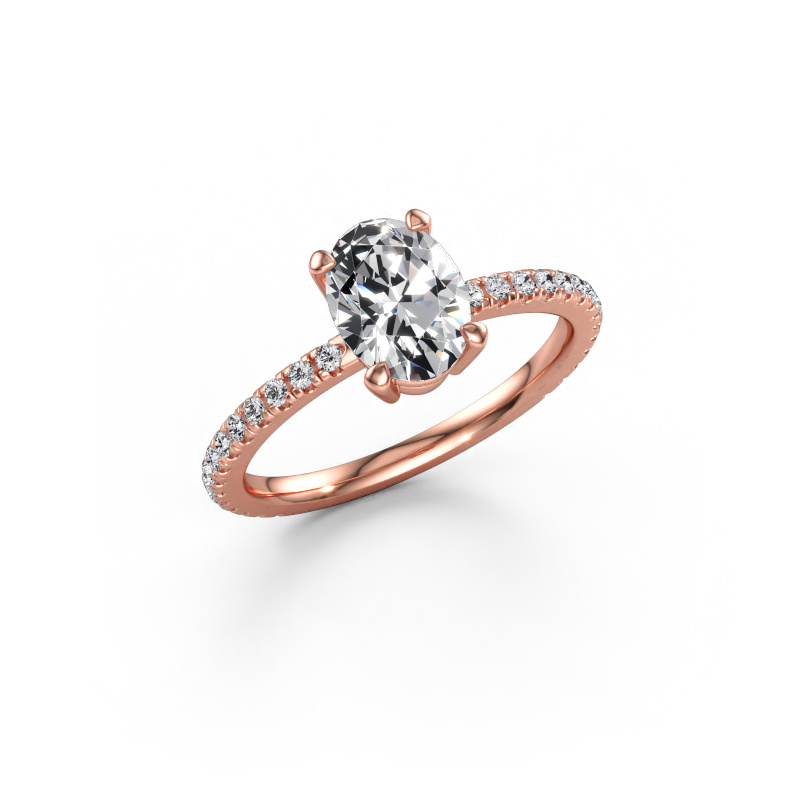 Immagine di Anello di fidanzamento Lynelle 2 585 oro rosa Diamante 1.38 crt