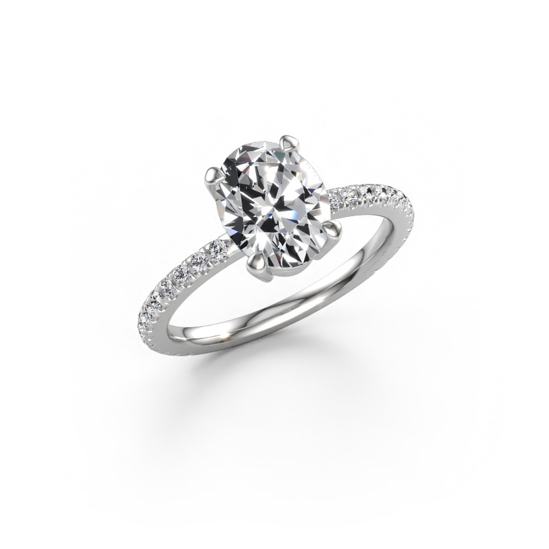 Immagine di Anello di fidanzamento Lynelle 2 585 oro bianco Diamante 2.112 crt