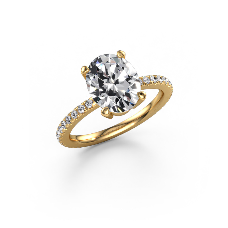 Image of Engagement ring Lynelle 2 585 gold Lab grown diamond 3.012 crt