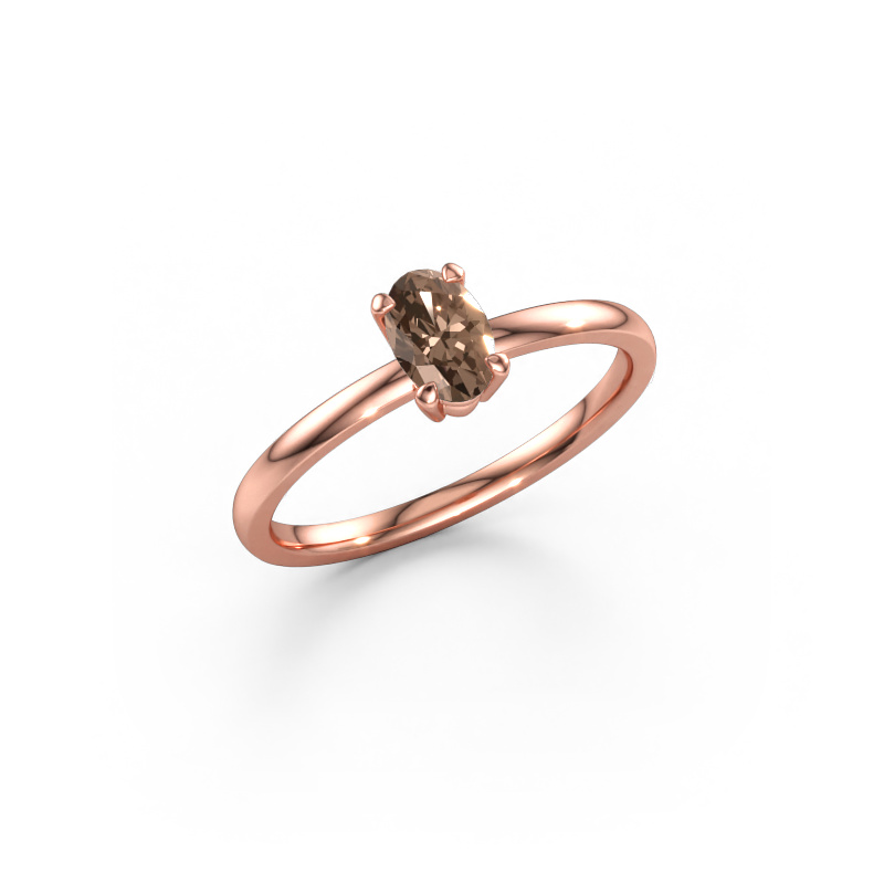 Image of Engagement ring Lynelle 1 585 rose gold Brown diamond 0.40 crt