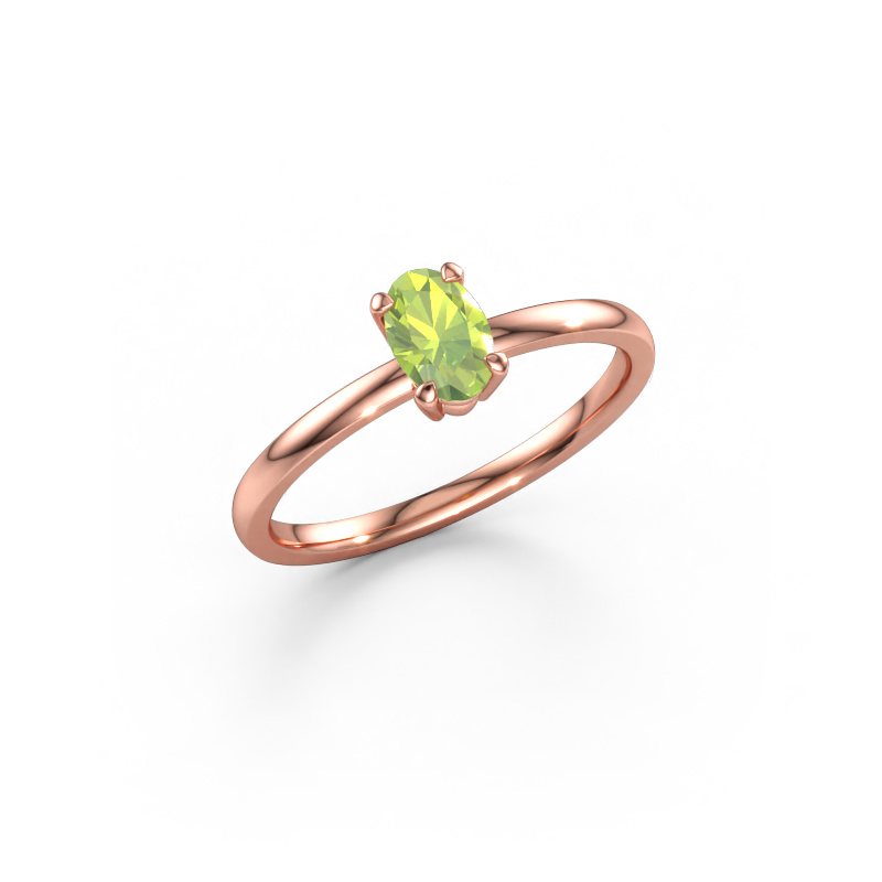 Immagine di Anello di fidanzamento Lynelle 1 585 oro rosa Peridoto 6x4 mm