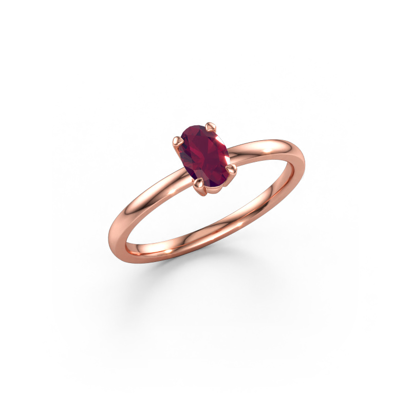 Immagine di Anello di fidanzamento Lynelle 1 585 oro rosa Rodolite 6x4 mm