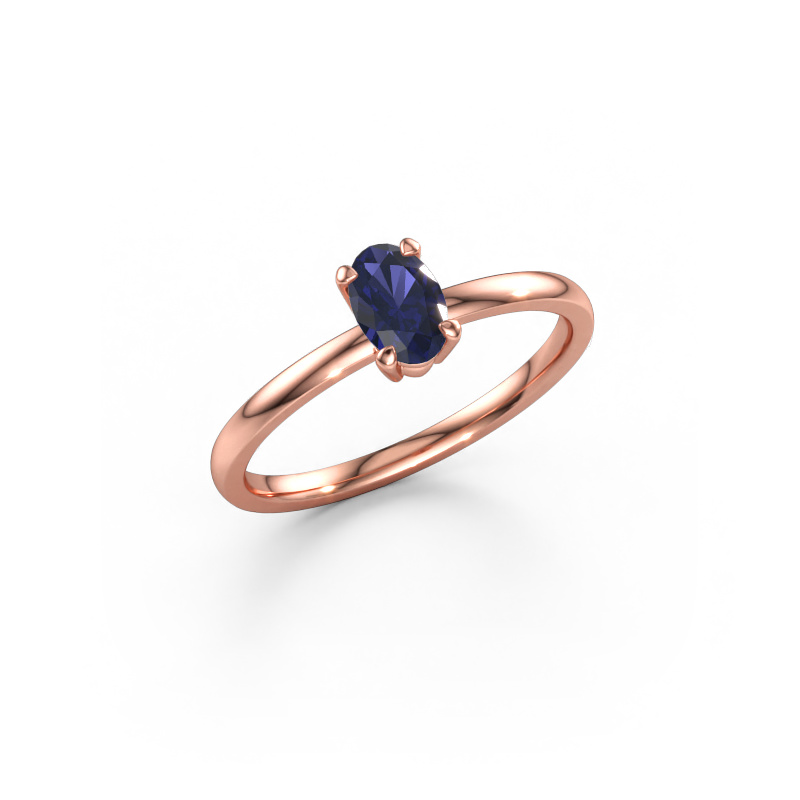 Immagine di Anello di fidanzamento Lynelle 1 585 oro rosa Zaffiro 6x4 mm