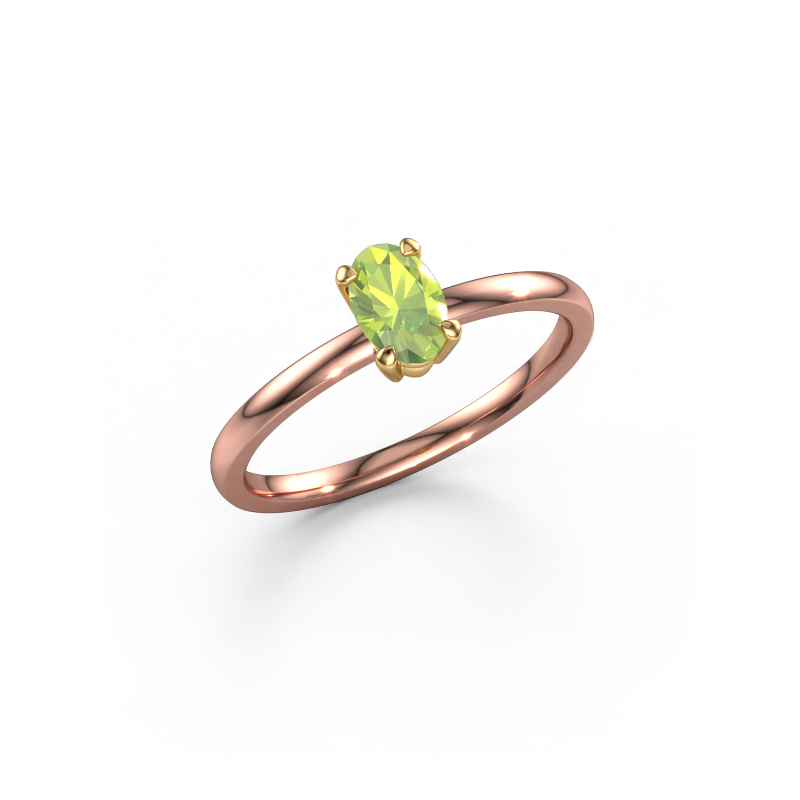 Bild von Verlobungsring Lynelle 1 585 Roségold Peridot 6x4 mm