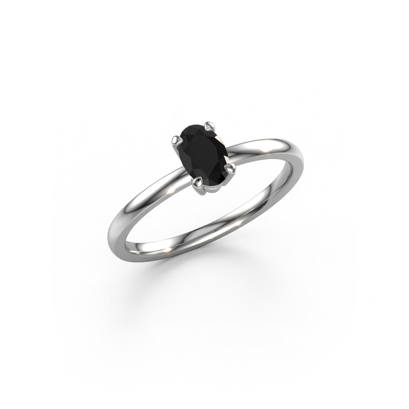 Image of Engagement ring Lynelle 1 950 platinum Black diamond 0.60 crt