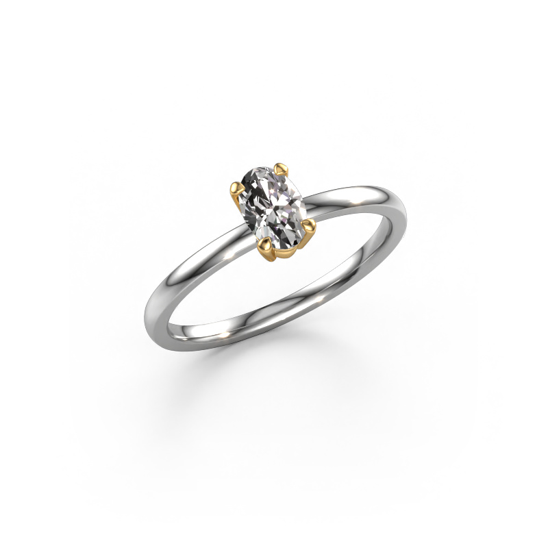 Bild von Verlobungsring Lynelle 1 585 Weißgold Custom diamant 6x4 mm