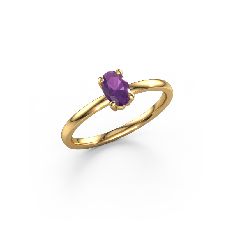 Bild von Verlobungsring Lynelle 1 585 Gold Amethyst 6x4 mm