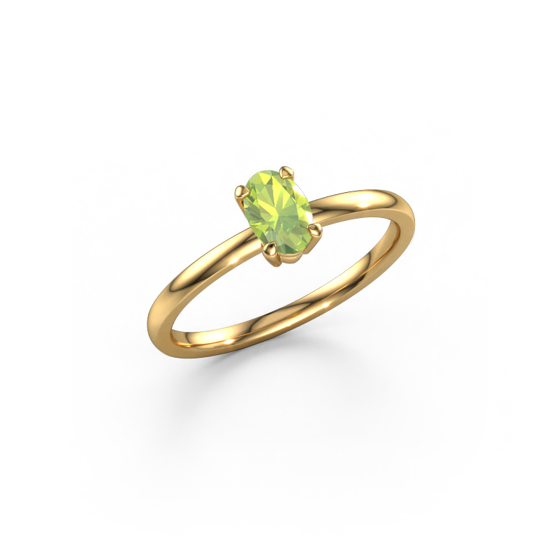 Bild von Verlobungsring Lynelle 1 585 Gold Peridot 6x4 mm
