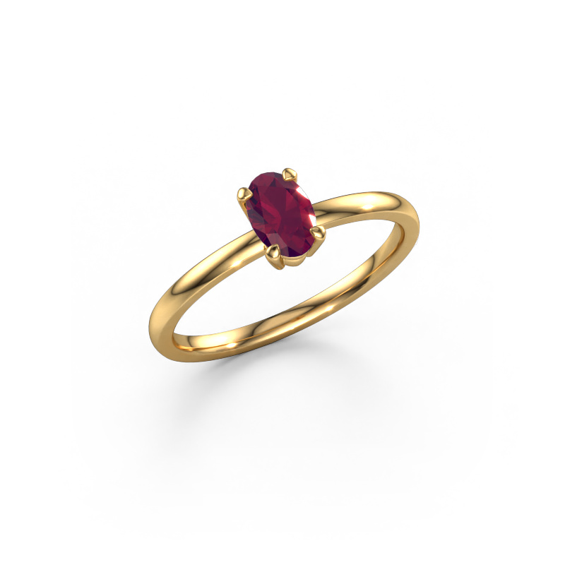 Image of Engagement ring Lynelle 1 585 gold Rhodolite 6x4 mm