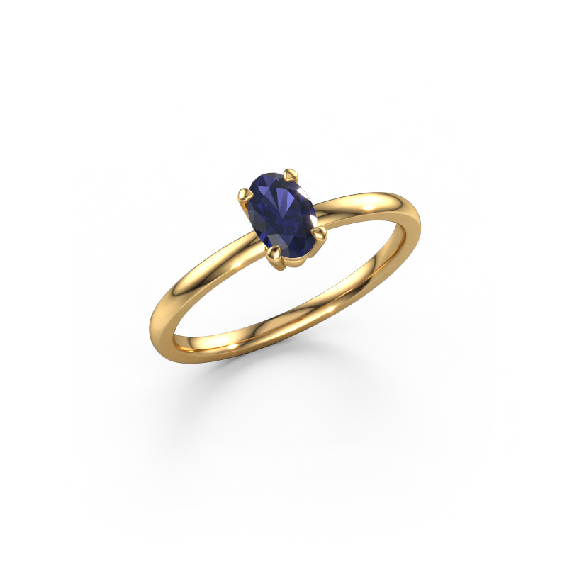 Image of Engagement ring Lynelle 1 585 gold Sapphire 6x4 mm
