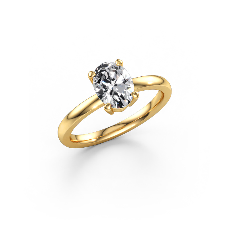 Bild av Förlovningsring Lynelle 1 585 gult guld Labbodlad diamant 1.10 crt