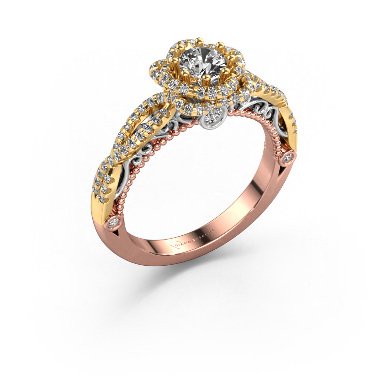 Image of Engagement ring Lysanne 585 rose gold Diamond 0.750 crt